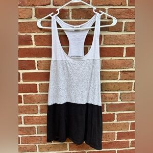 PINK Victoria's Secret Gray and Black Sleeveless Tank Top
